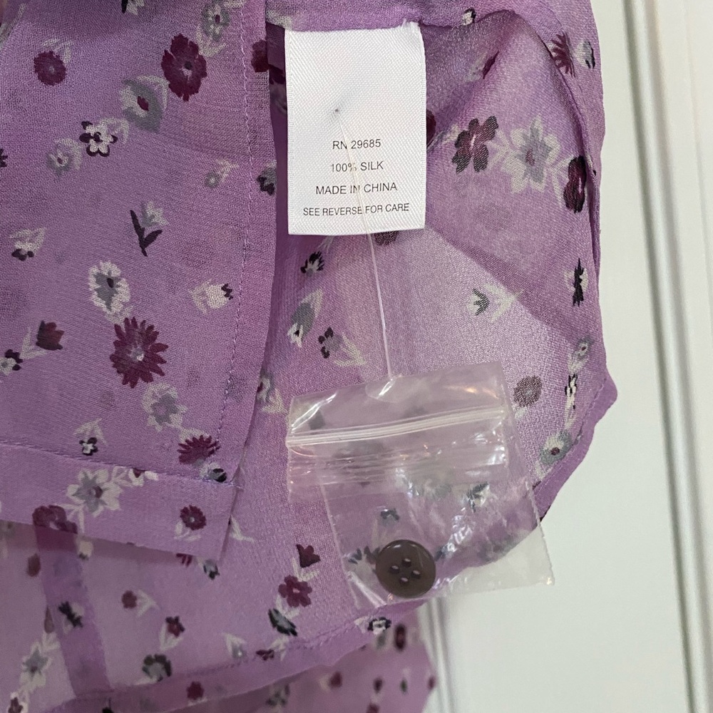 New Pendleton Silk blouse-size 10 - Picture 5 of 8